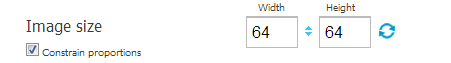 The size of the animated image in pixels